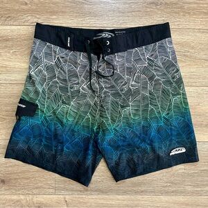 PIPELINE Men's Boardshorts Swim Trunks Quick Drying Lightweight Blue Size 36